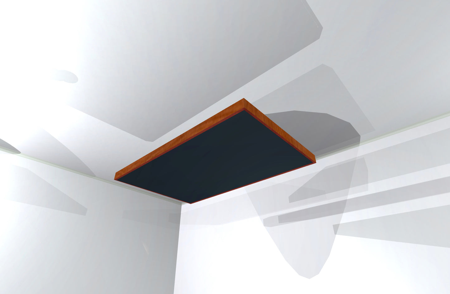 CEILING BAFFLE - Black & Gunstock
