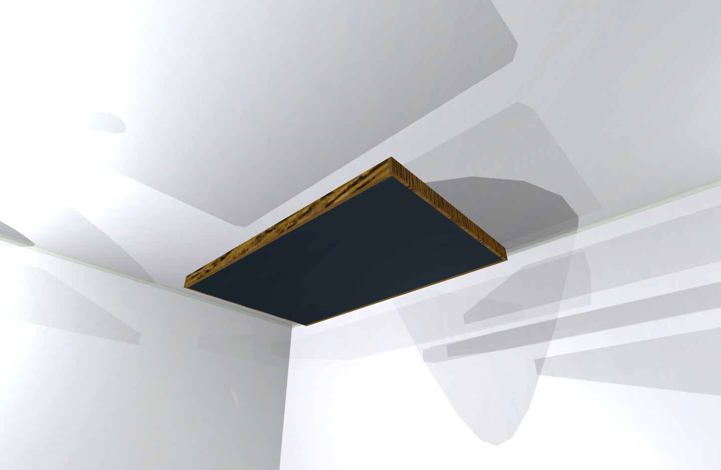 CEILING BAFFLE - Black & Special Walnut