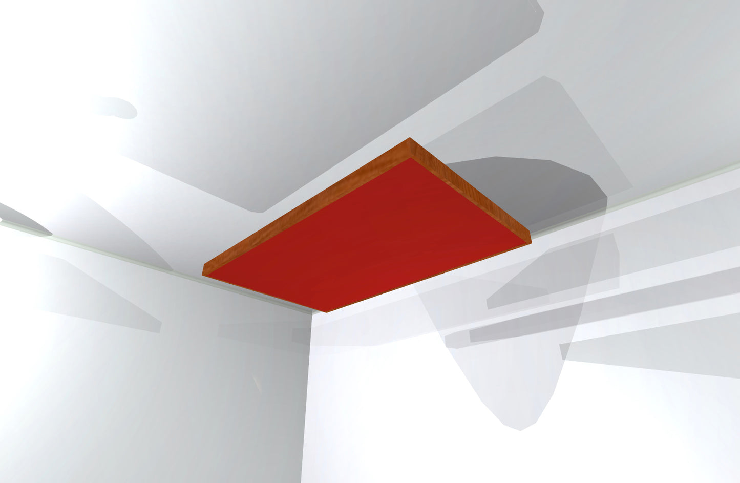CEILING BAFFLE - Cool Red & Gunstock