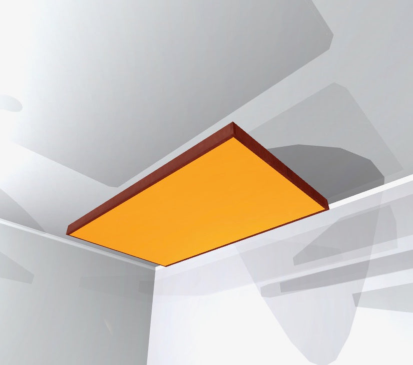 CEILING BAFFLE - Gold & Gunstock