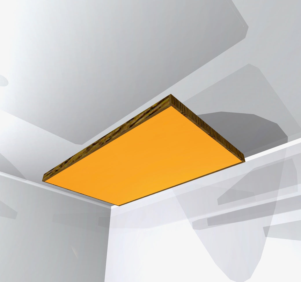 CEILING BAFFLE - Gold & Special Walnut