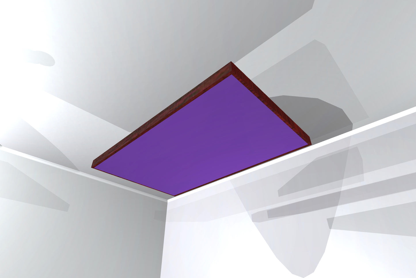 CEILING BAFFLE - Grape & Red Mahogany