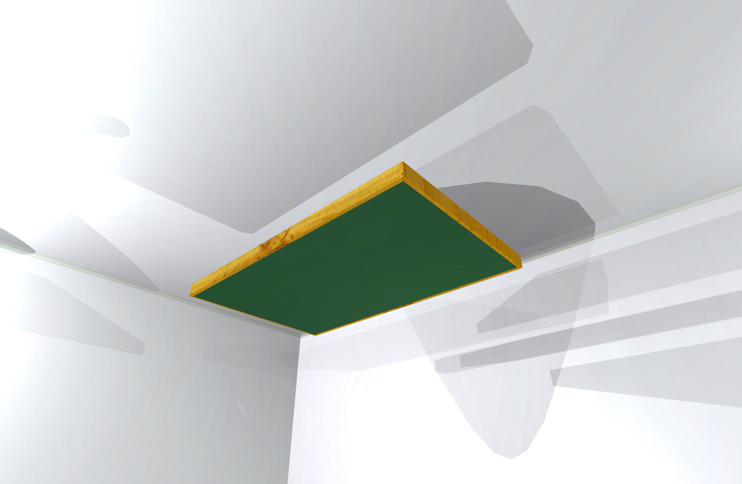 CEILING BAFFLE - Hunter Green & Golden Pecan