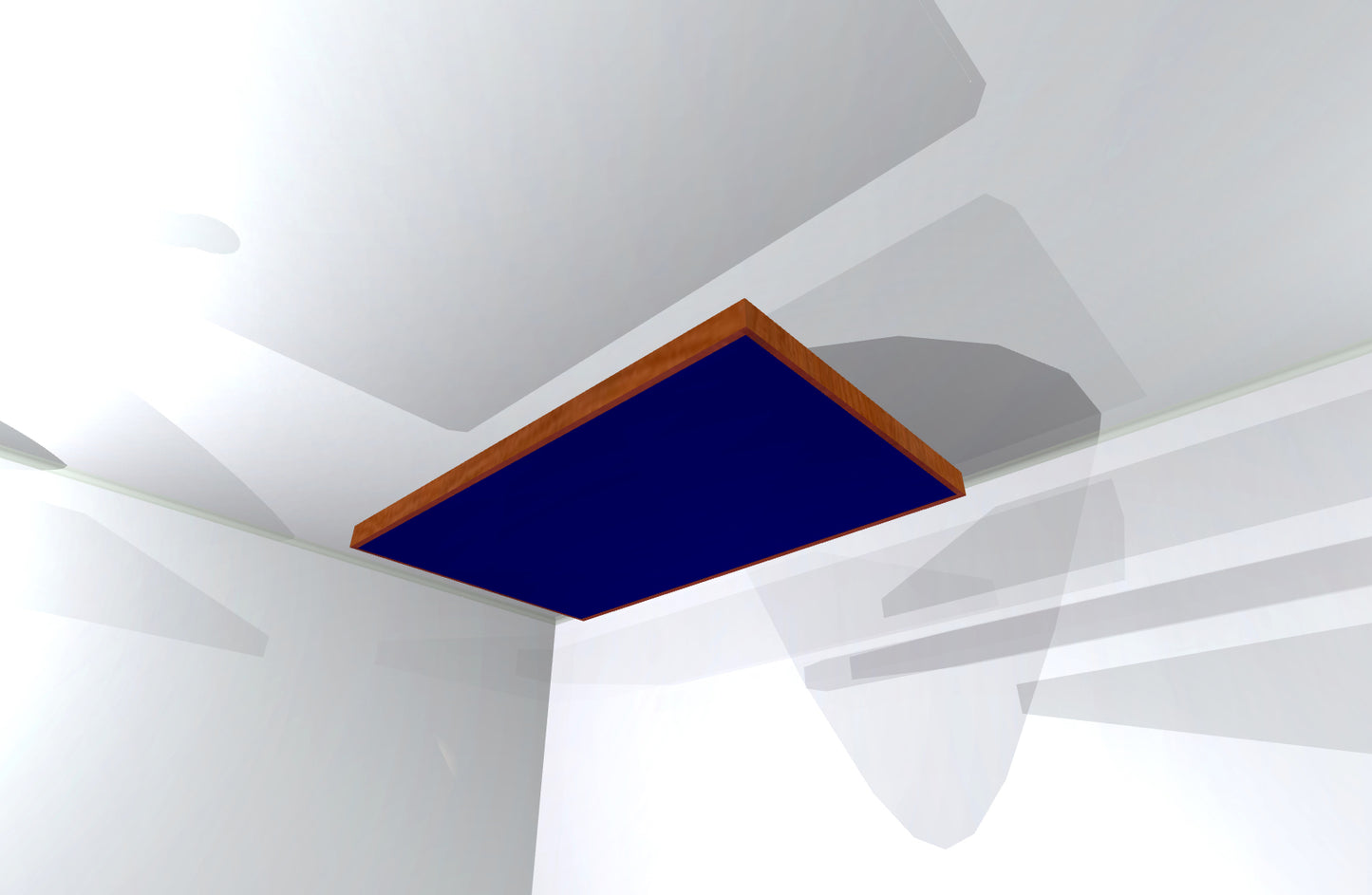 CEILING BAFFLE - Navy Blue & Gunstock