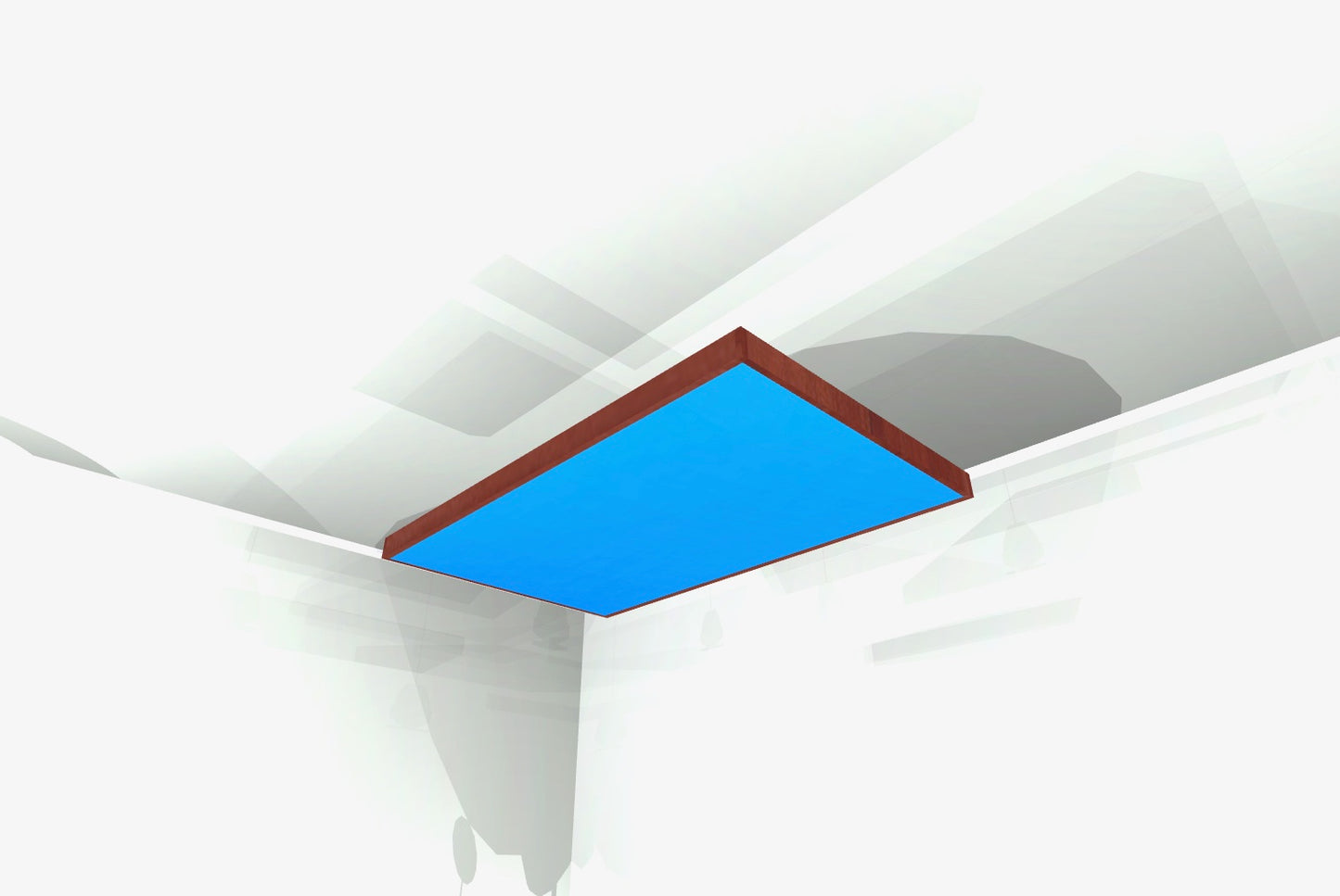 CEILING BAFFLE - Sky Blue & Gunstock