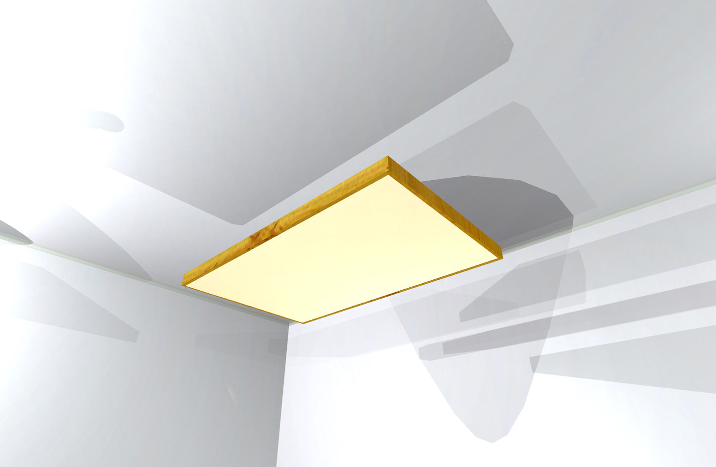 CEILING BAFFLE - White & Golden Pecan