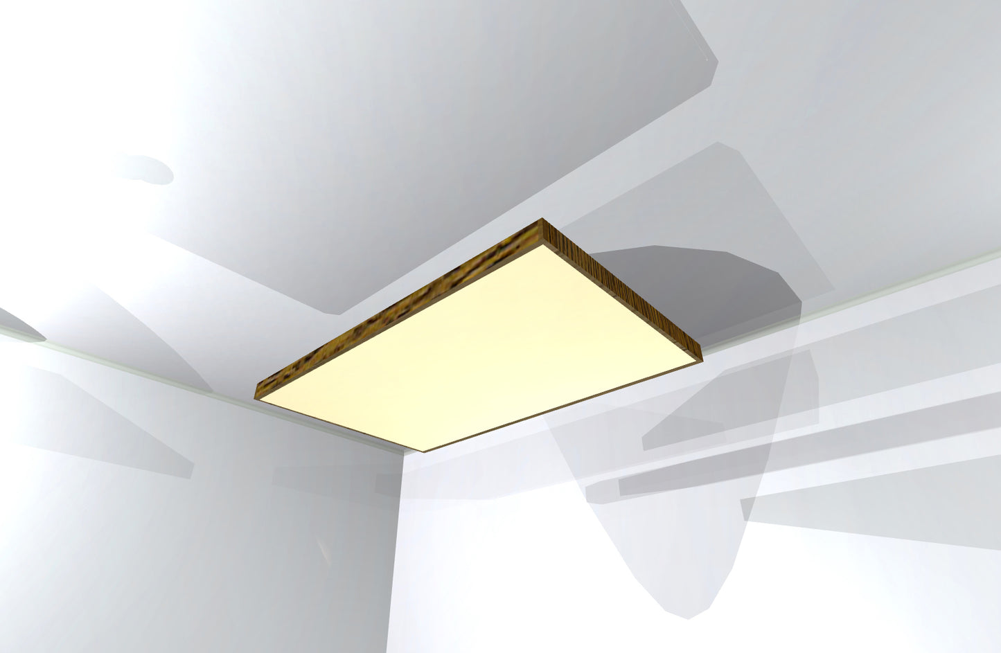 CEILING BAFFLE - White & Special Walnut