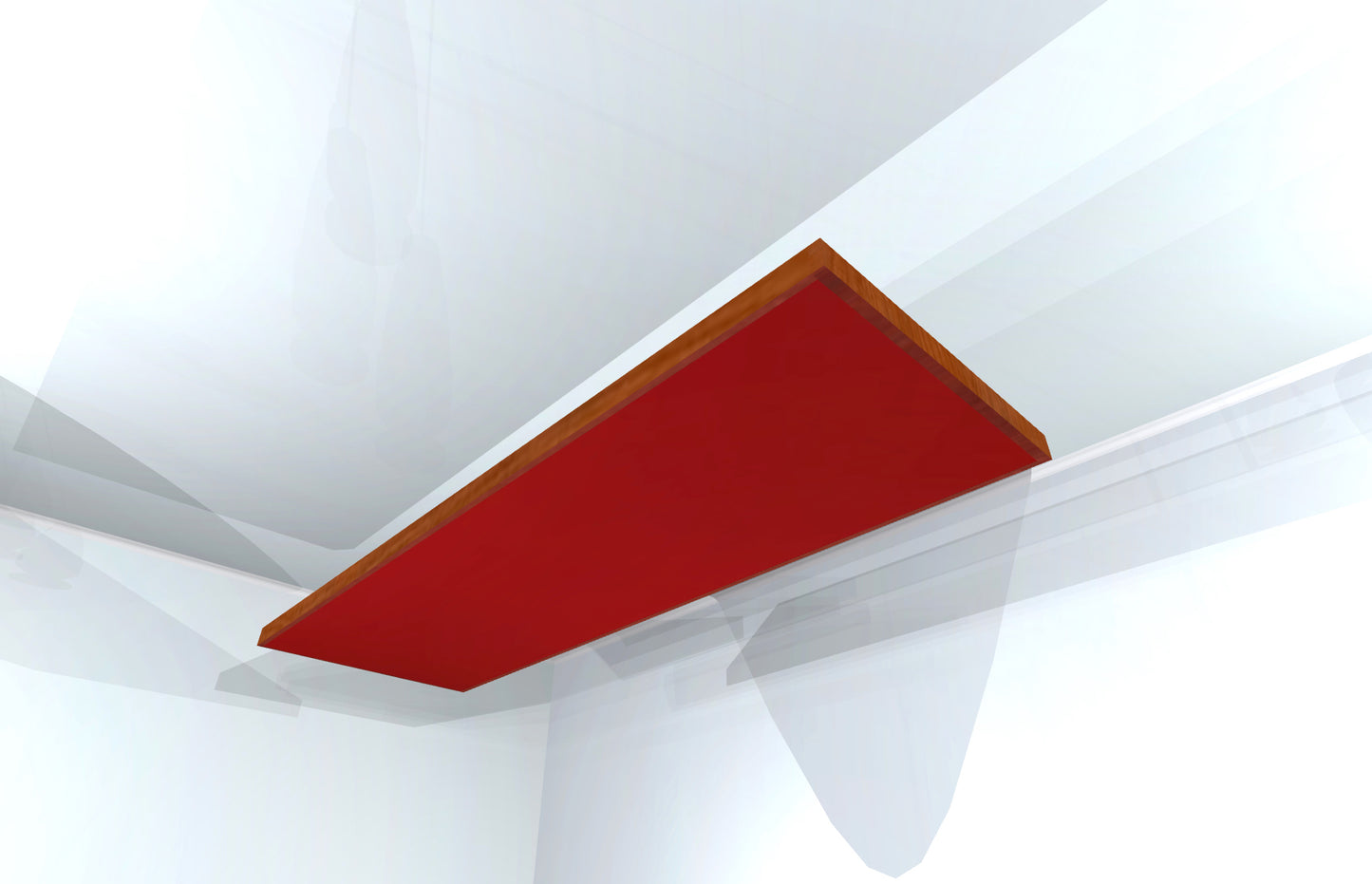 CEILING BAFFLE - Cool Red & Gunstock