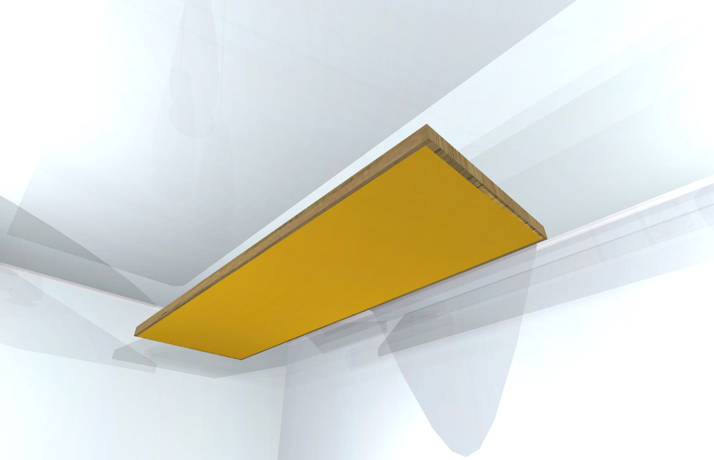 CEILING BAFFLE - Gold & Special Walnut