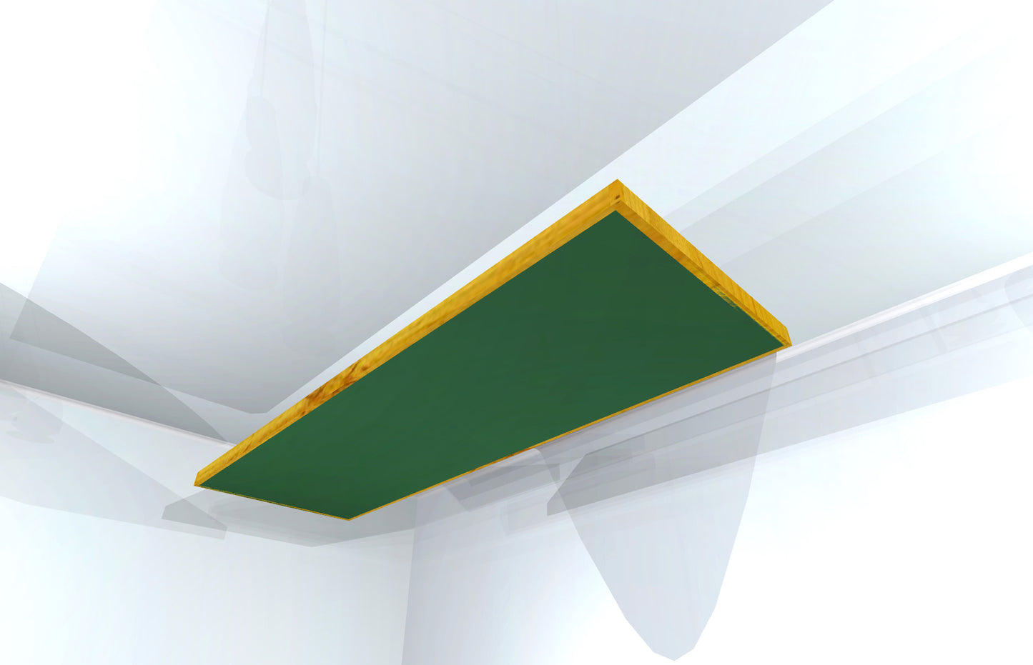 CEILING BAFFLE - Hunter Green & Golden Pecan