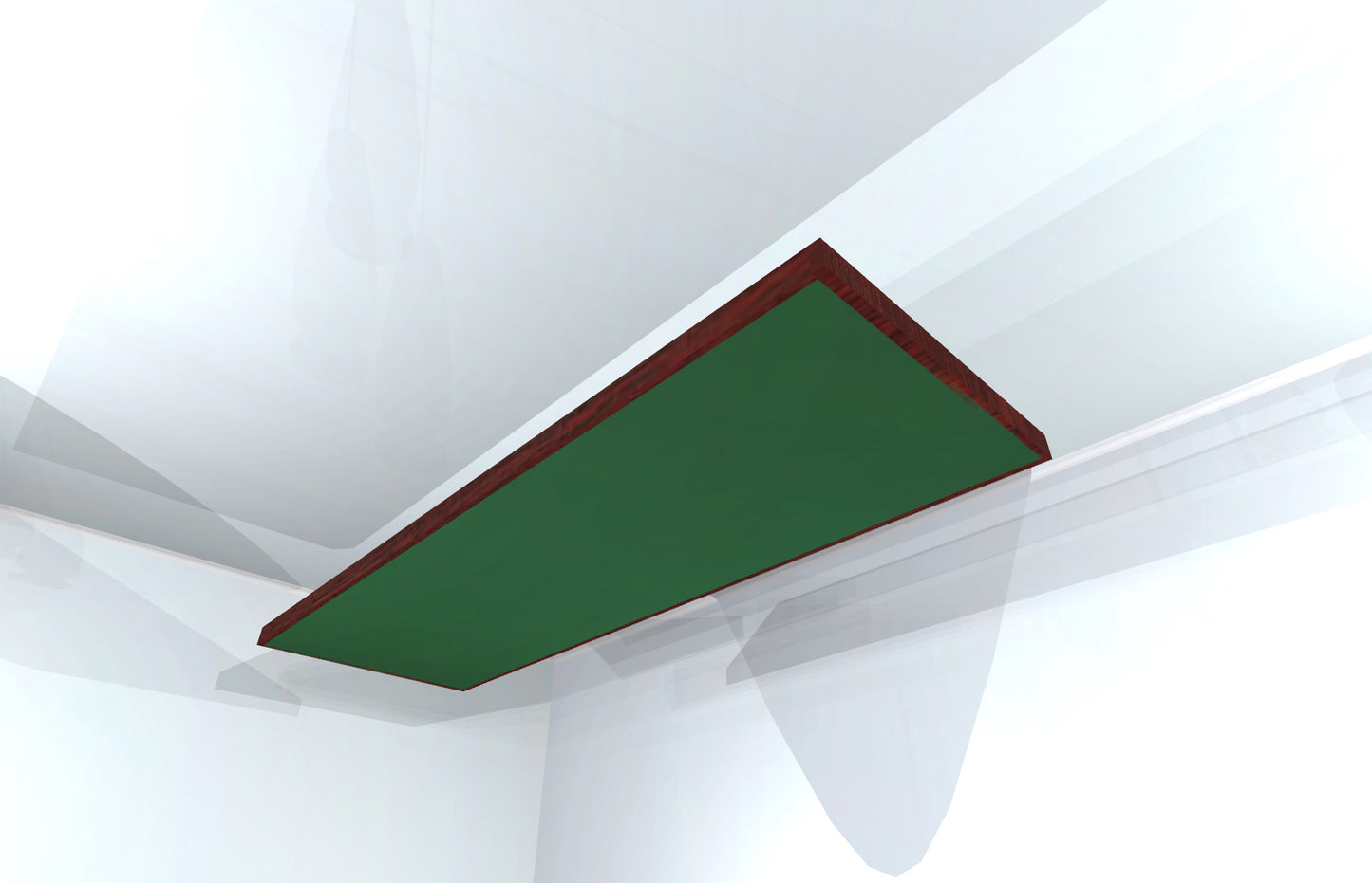 CEILING BAFFLE - Hunter Green & Red Mahogany
