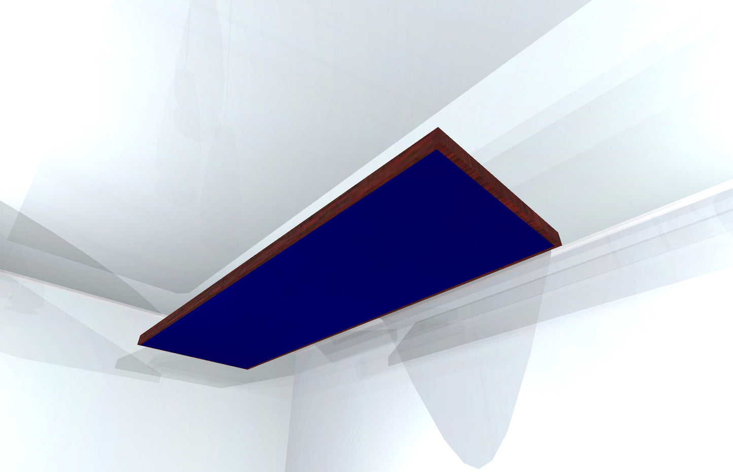 CEILING BAFFLE - Navy Blue & Red Mahogany