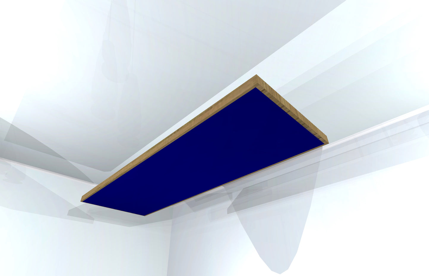 CEILING BAFFLE - Navy Blue & Special Walnut