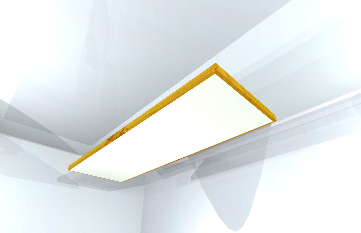 CEILING BAFFLE - White & Golden Pecan