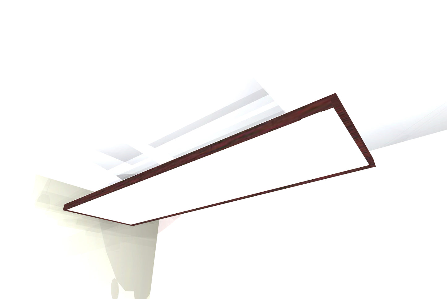 CEILING BAFFLE - White & Red Mahogany