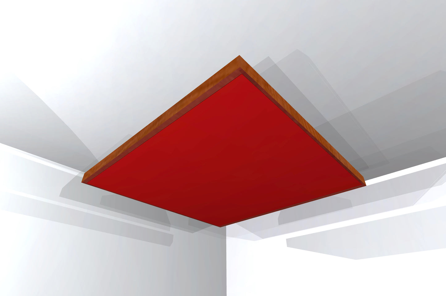 CEILING BAFFLE - Cool Red & Gunstock