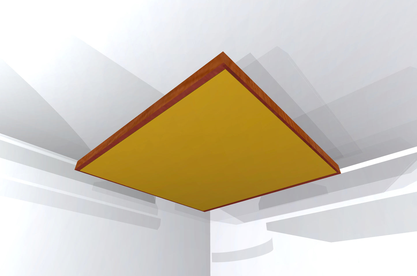 CEILING BAFFLE - Gold & Gunstock