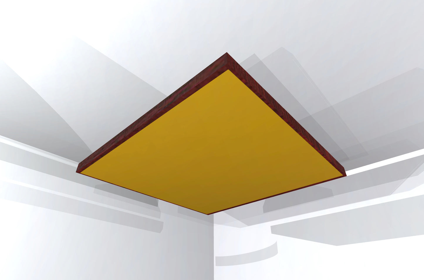 CEILING BAFFLE - Gold & Red Mahogany