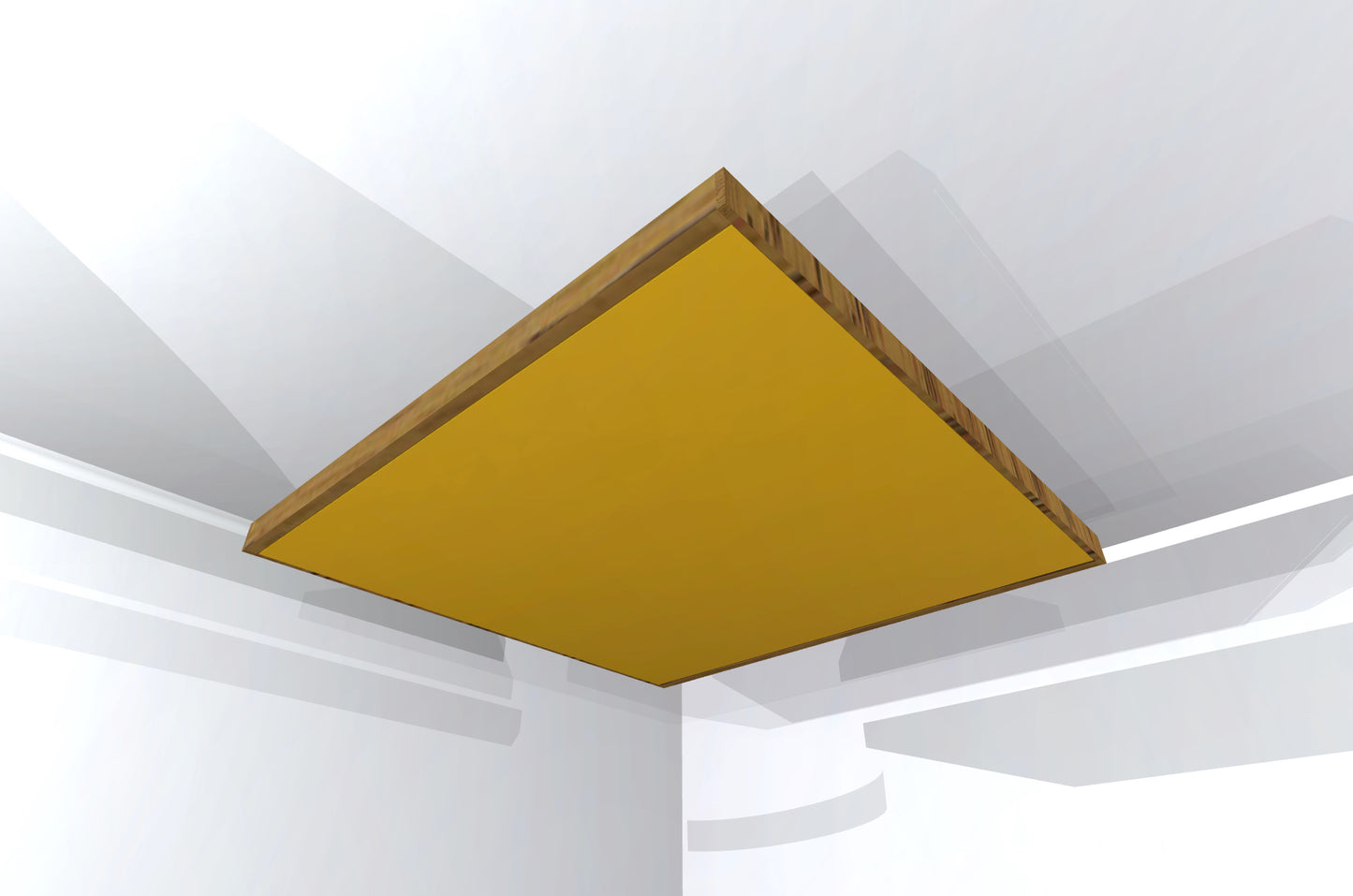 CEILING BAFFLE - Gold & Special Walnut