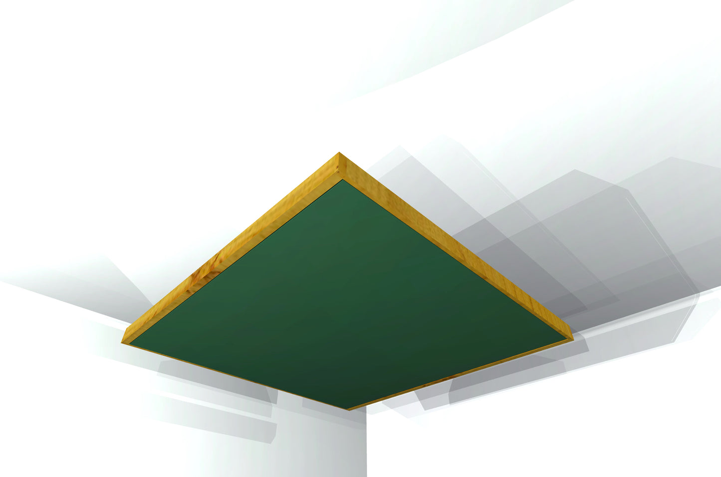 CEILING BAFFLE - Hunter Green & Golden Pecan