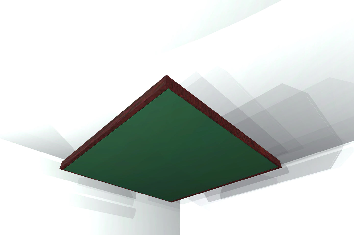 CEILING BAFFLE - Hunter Green & Red Mahogany