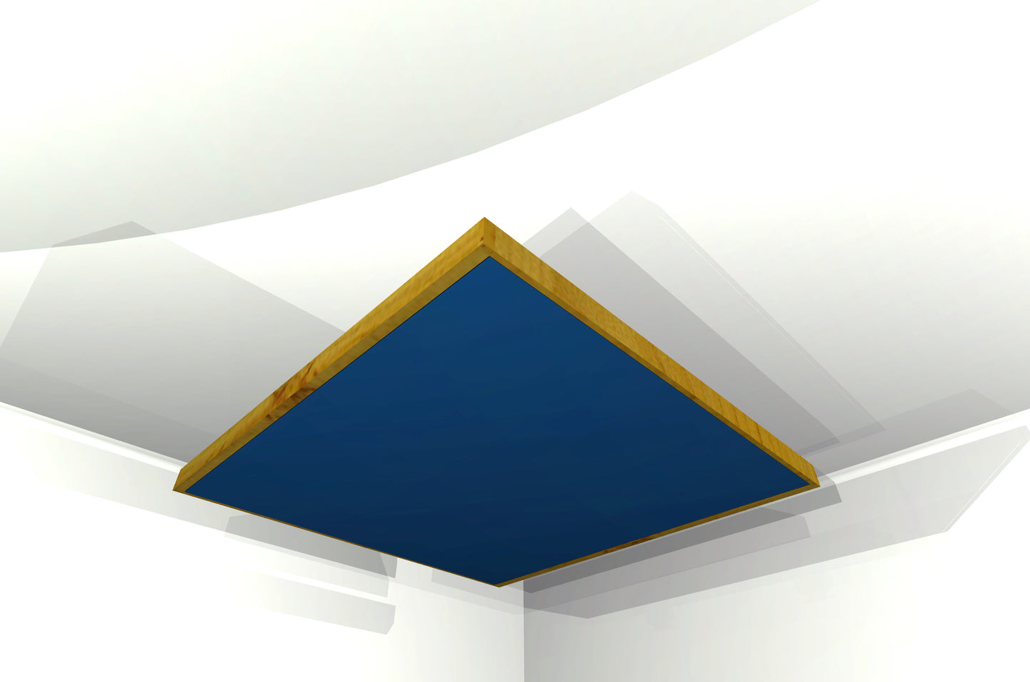 CEILING BAFFLE - Navy Blue & Golden Pecan
