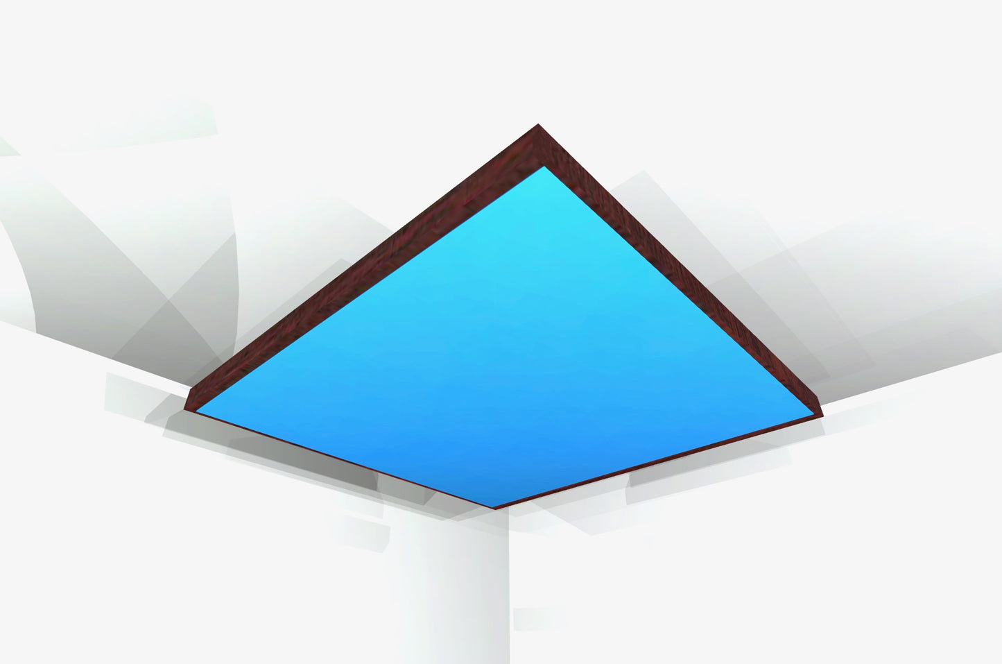 CEILING BAFFLE - Sky Blue & Red Mahogany