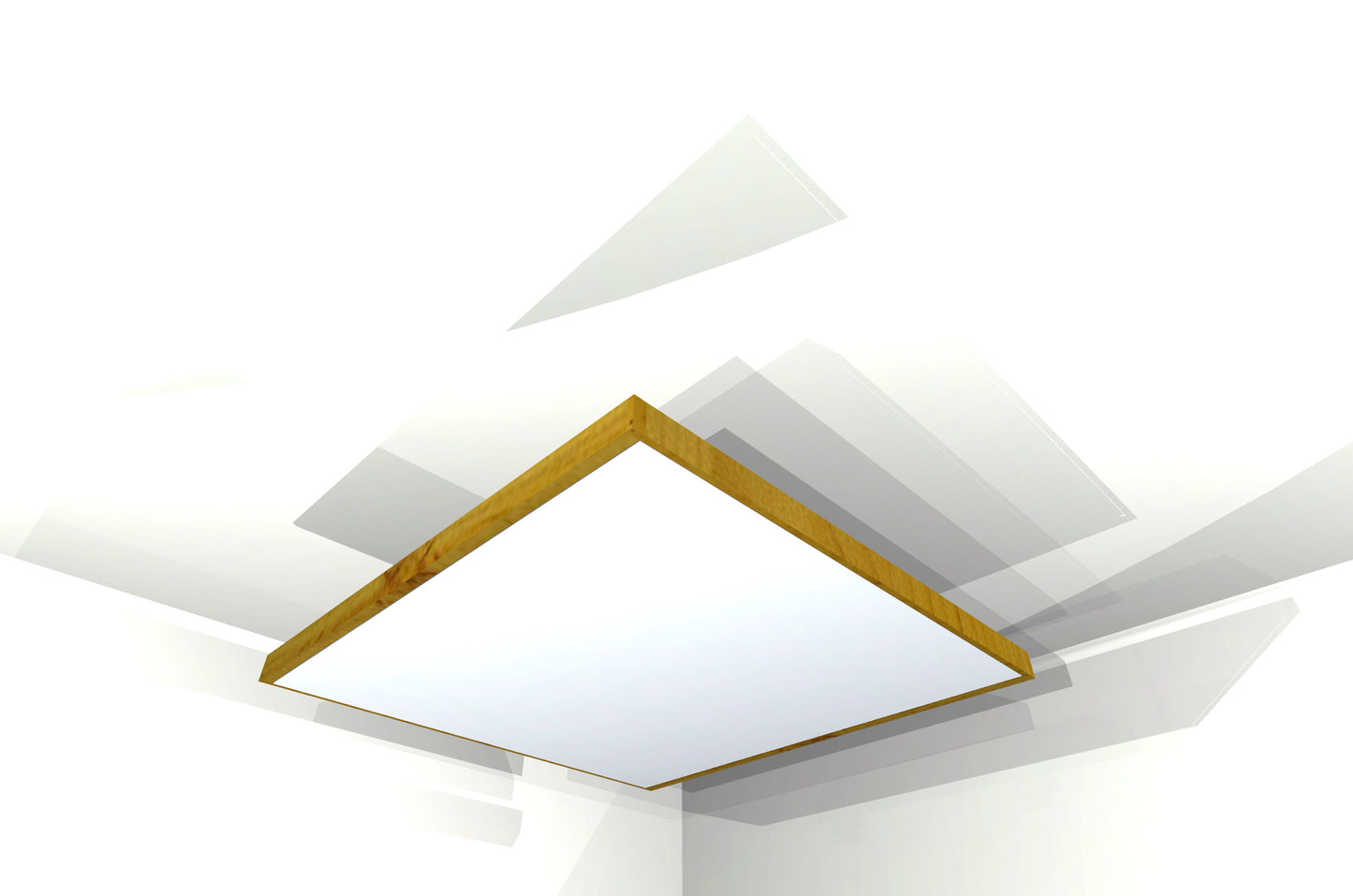 CEILING BAFFLE - White & Golden Pecan