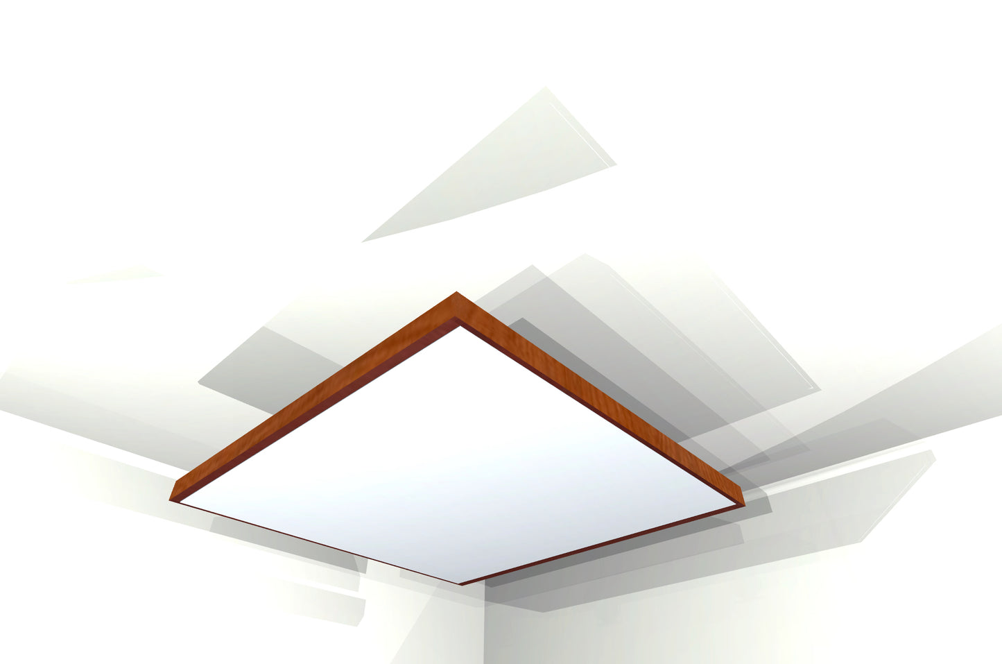 CEILING BAFFLE - White & Gunstock