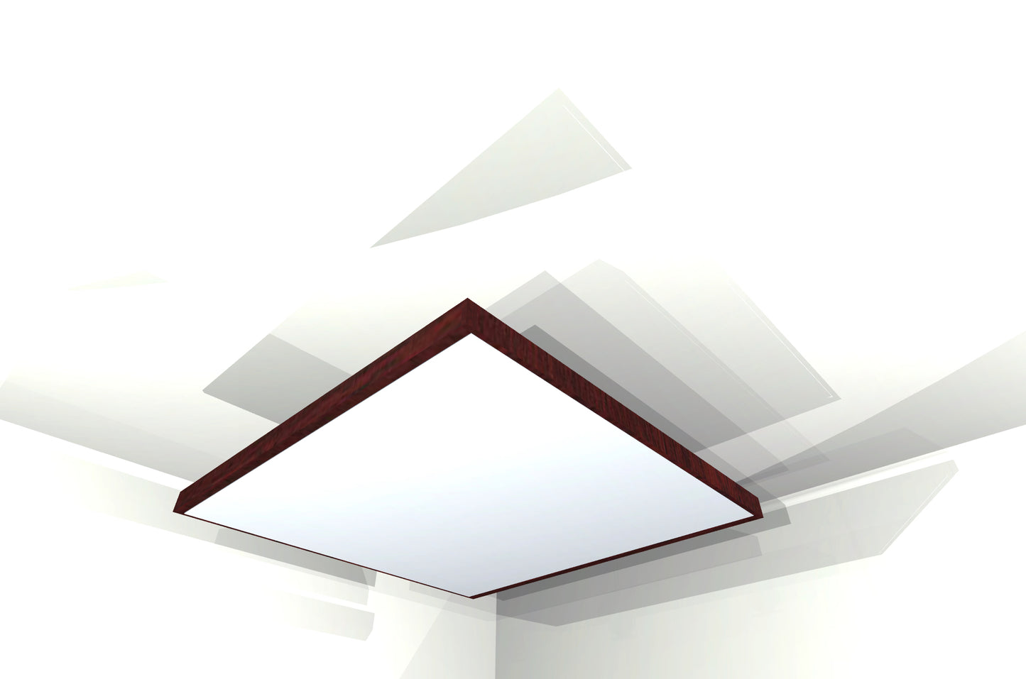 CEILING BAFFLE - White & Red Mahogany