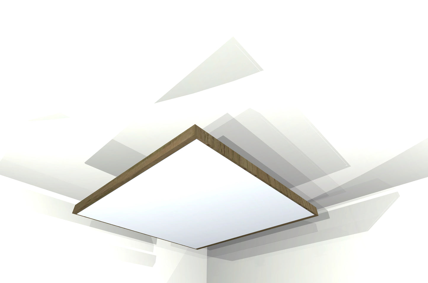 CEILING BAFFLE - White & Special Walnut