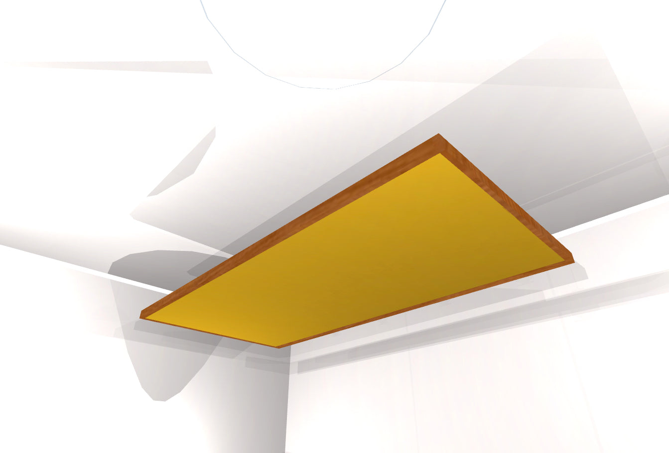 CEILING BAFFLE - Gold & Gunstock