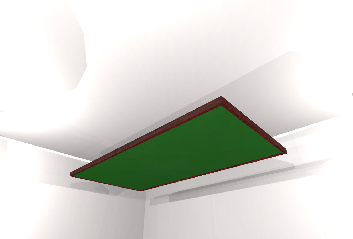 CEILING BAFFLE - Hunter Green & Red Mahogany
