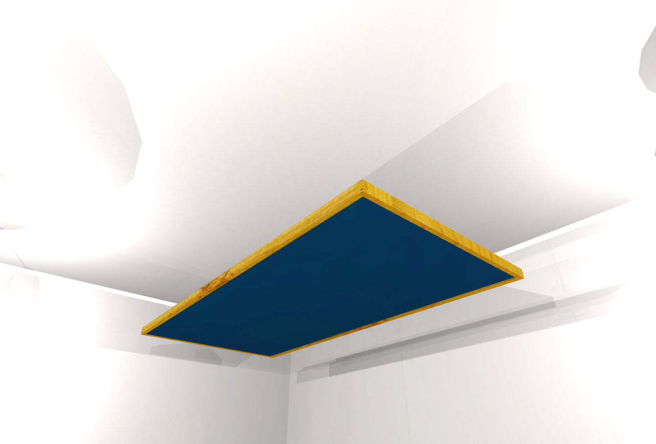 CEILING BAFFLE - Navy Blue & Golden Pecan