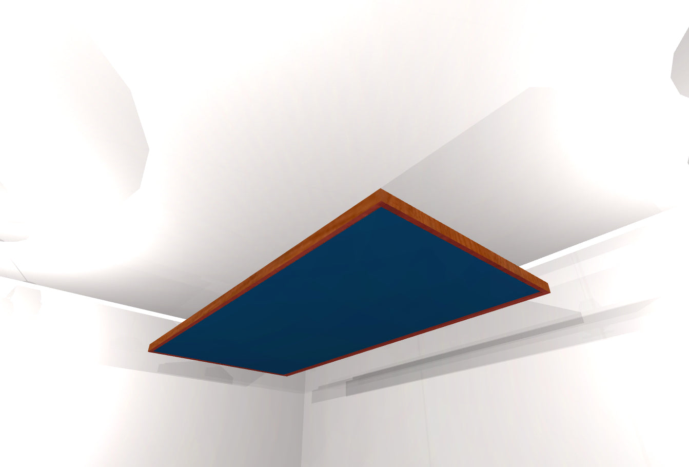 CEILING BAFFLE - Navy Blue & Gunstock