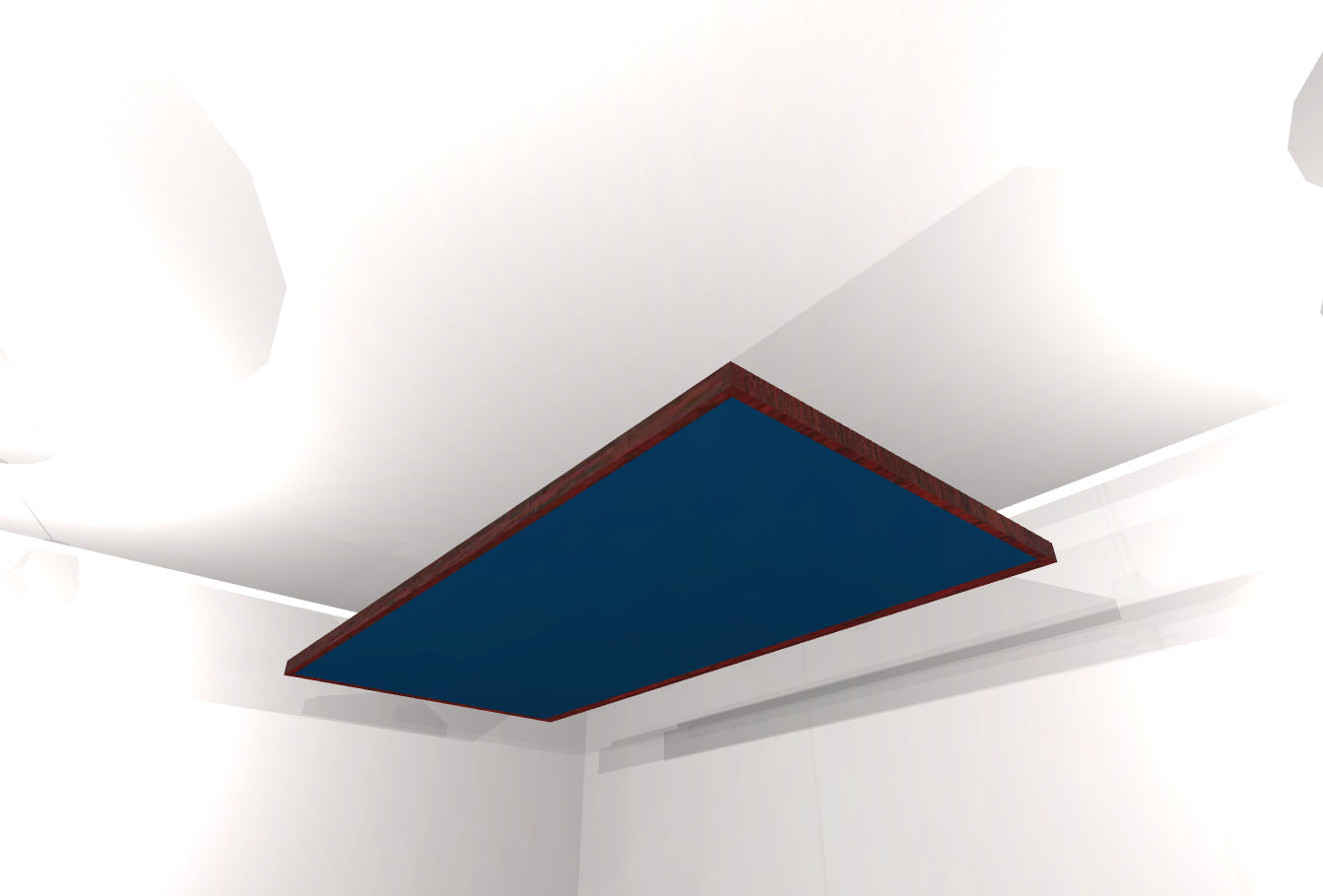 CEILING BAFFLE - Navy Blue & Red Mahogany