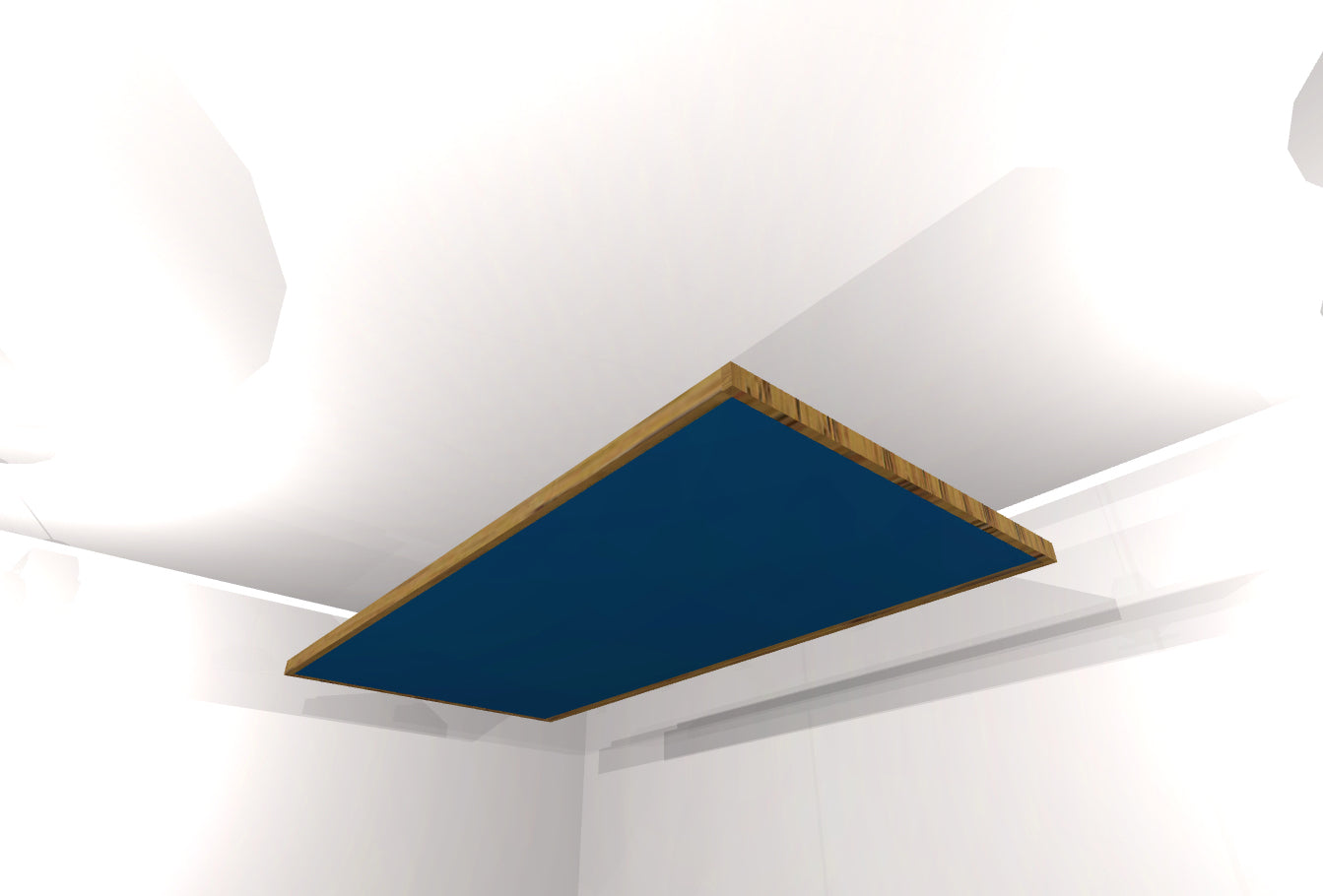 CEILING BAFFLE - Navy Blue & Special Walnut