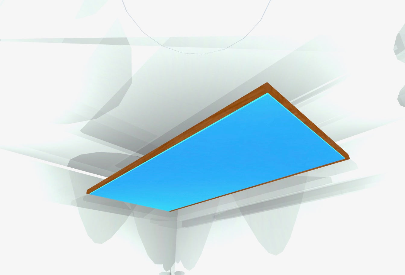 CEILING BAFFLE - Sky Blue & Gunstock
