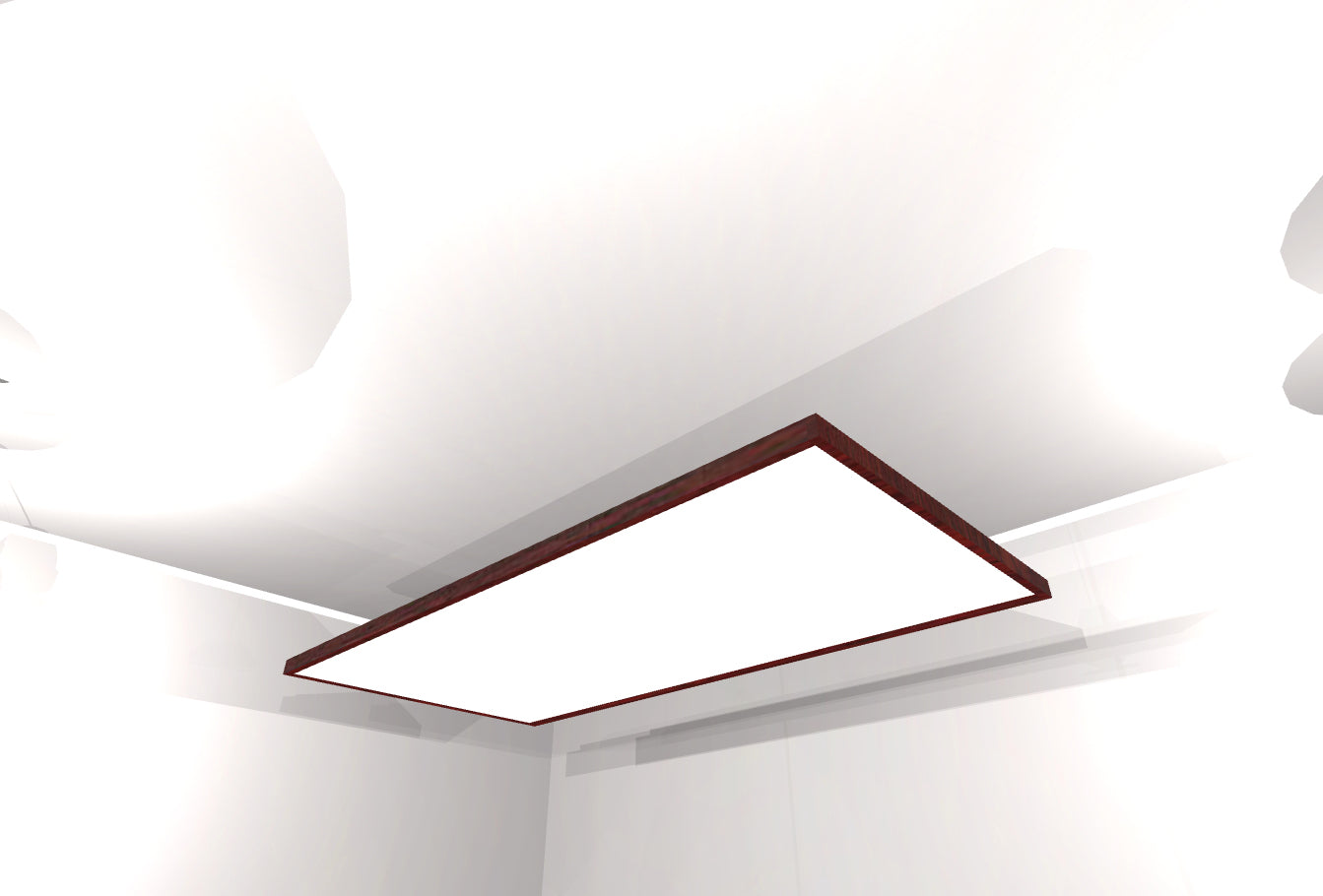 CEILING BAFFLE - White & Red Mahogany