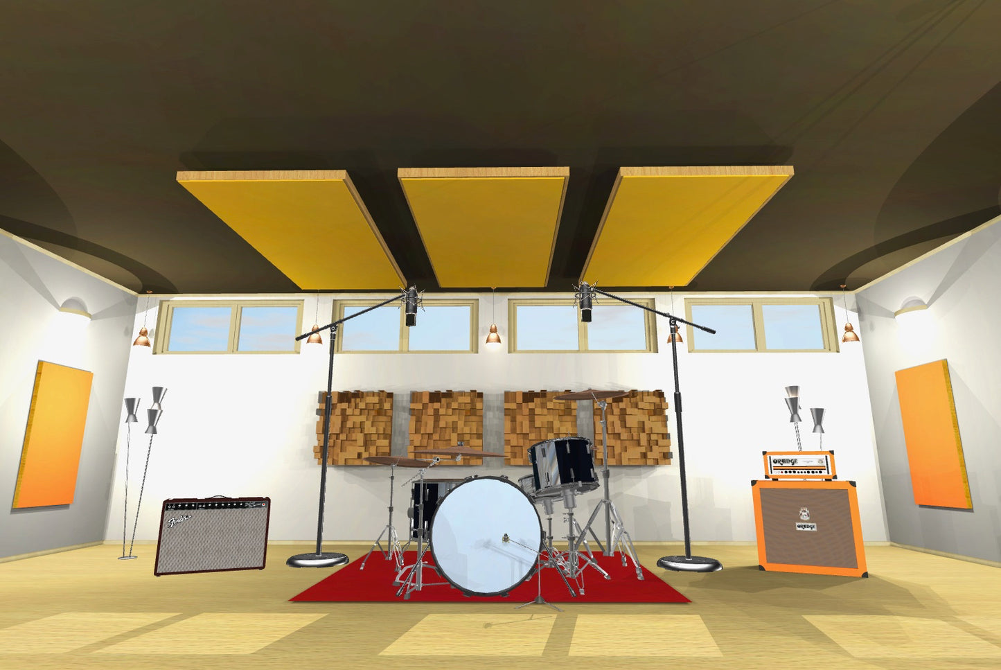 CEILING BAFFLE - Gold & Golden Pecan