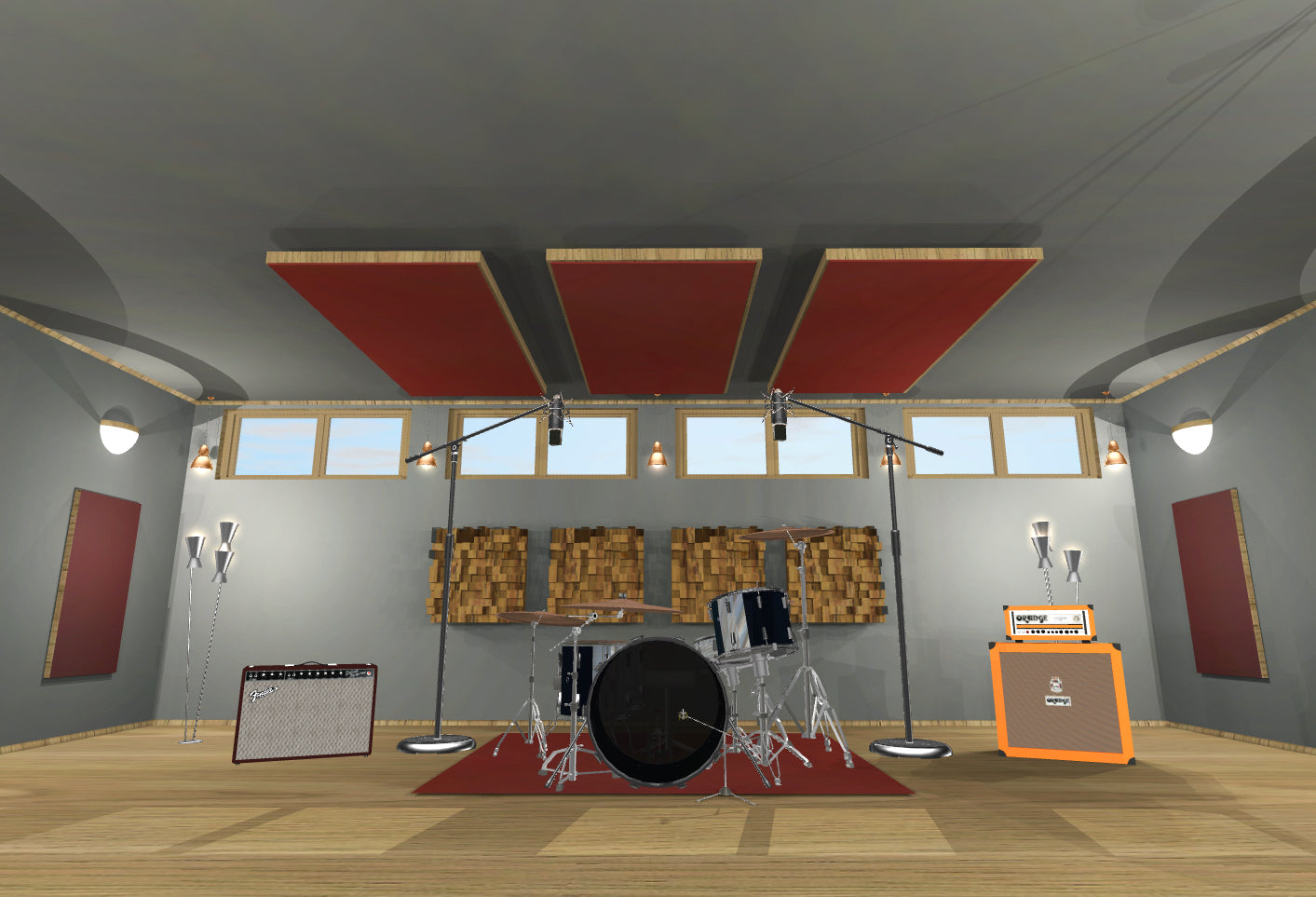 CEILING BAFFLE - Wine & Special Walnut