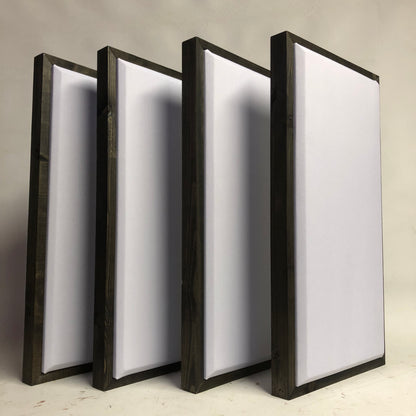 ACOUSTIC PANEL - WHITE & BLACK WOOD FRAMED