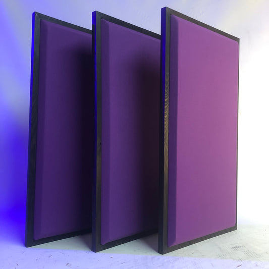 Acoustic Panels (Set of 3) Purple w/ Black Frames - 26inx14in