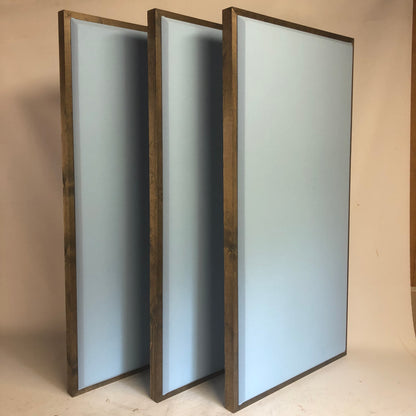 ACOUSTIC PANEL - SKY BLUE & RED MAHOGANY FRAMED