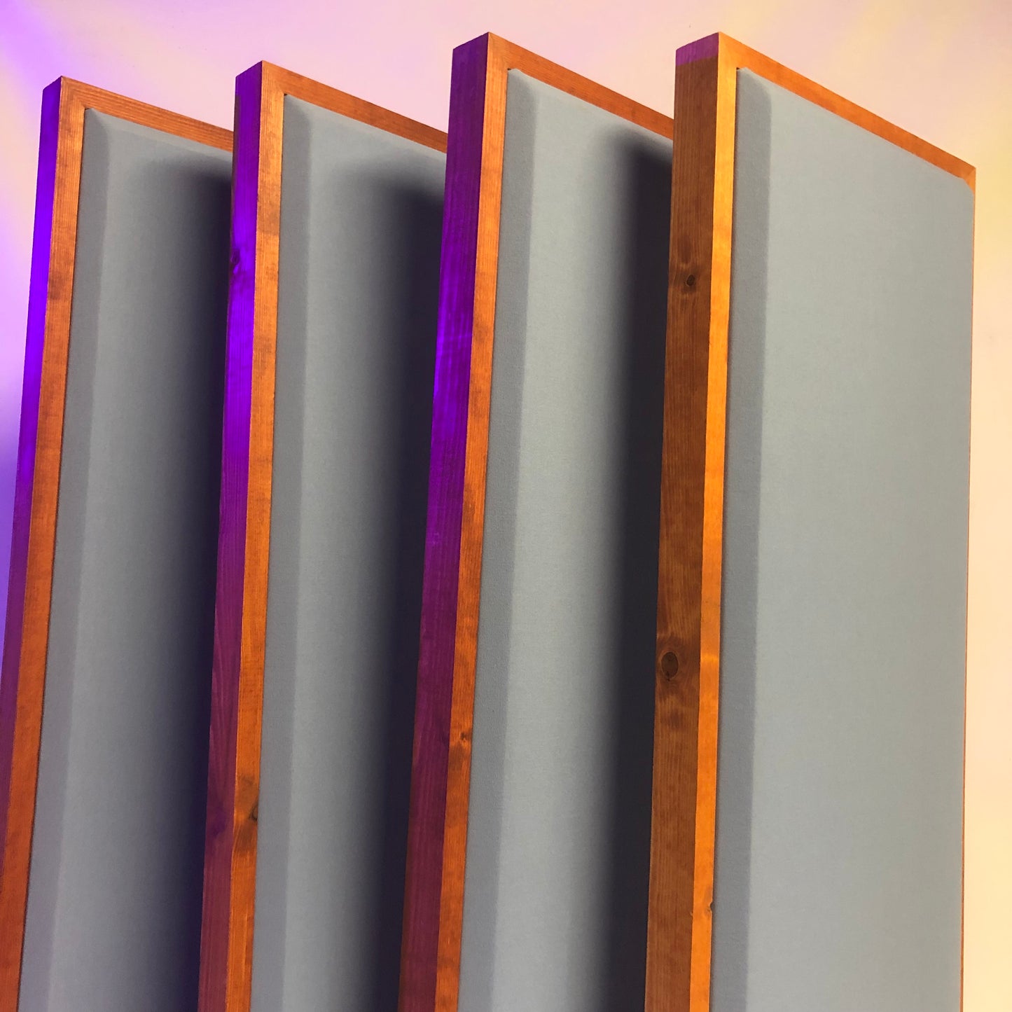 ACOUSTIC PANEL - SKY BLUE & GUNSTOCK FRAMED