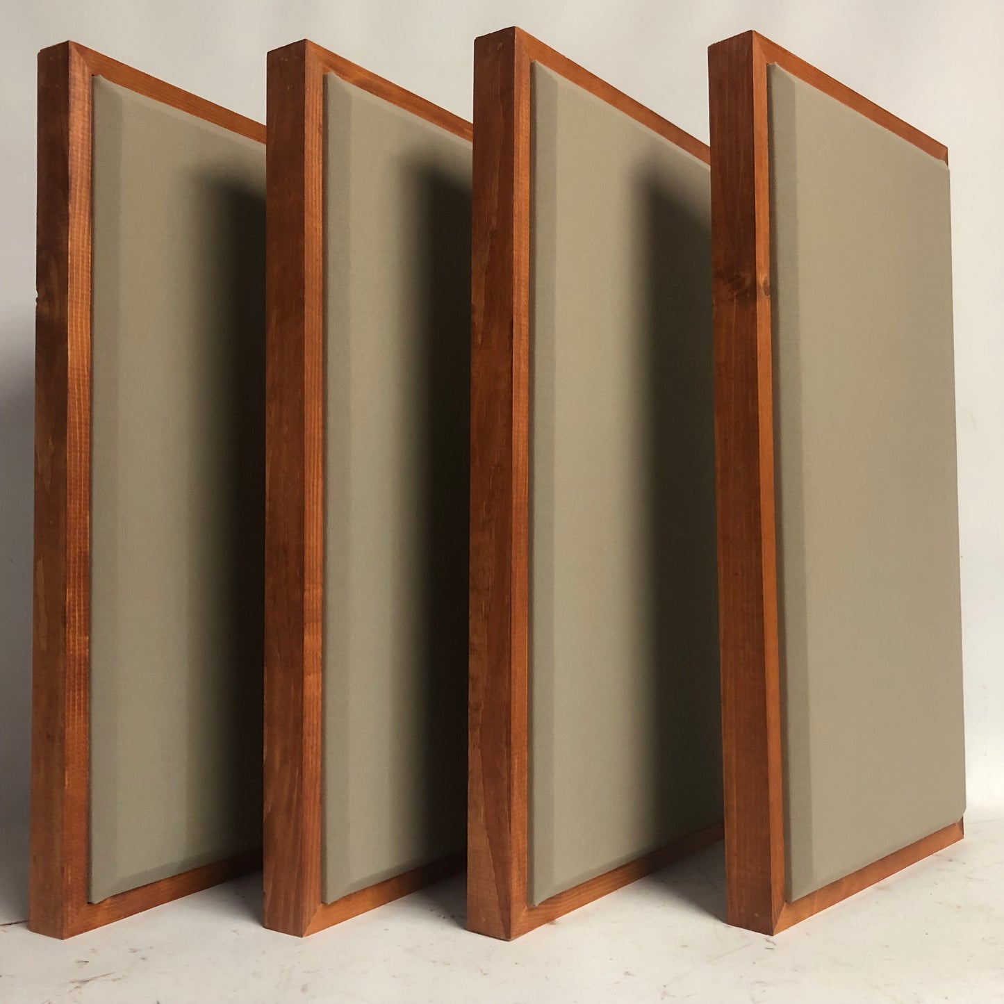 ACOUSTIC PANEL - KHAKI & GUNSTOCK FRAMED