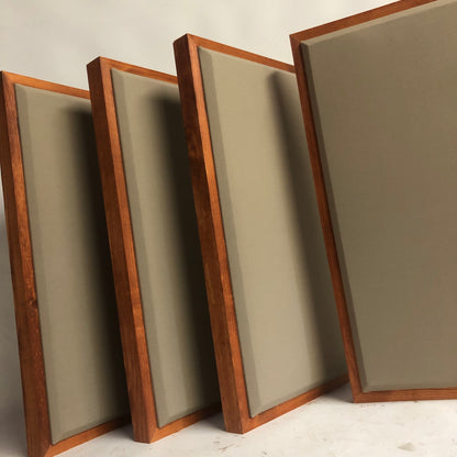ACOUSTIC PANEL - KHAKI & GUNSTOCK FRAMED
