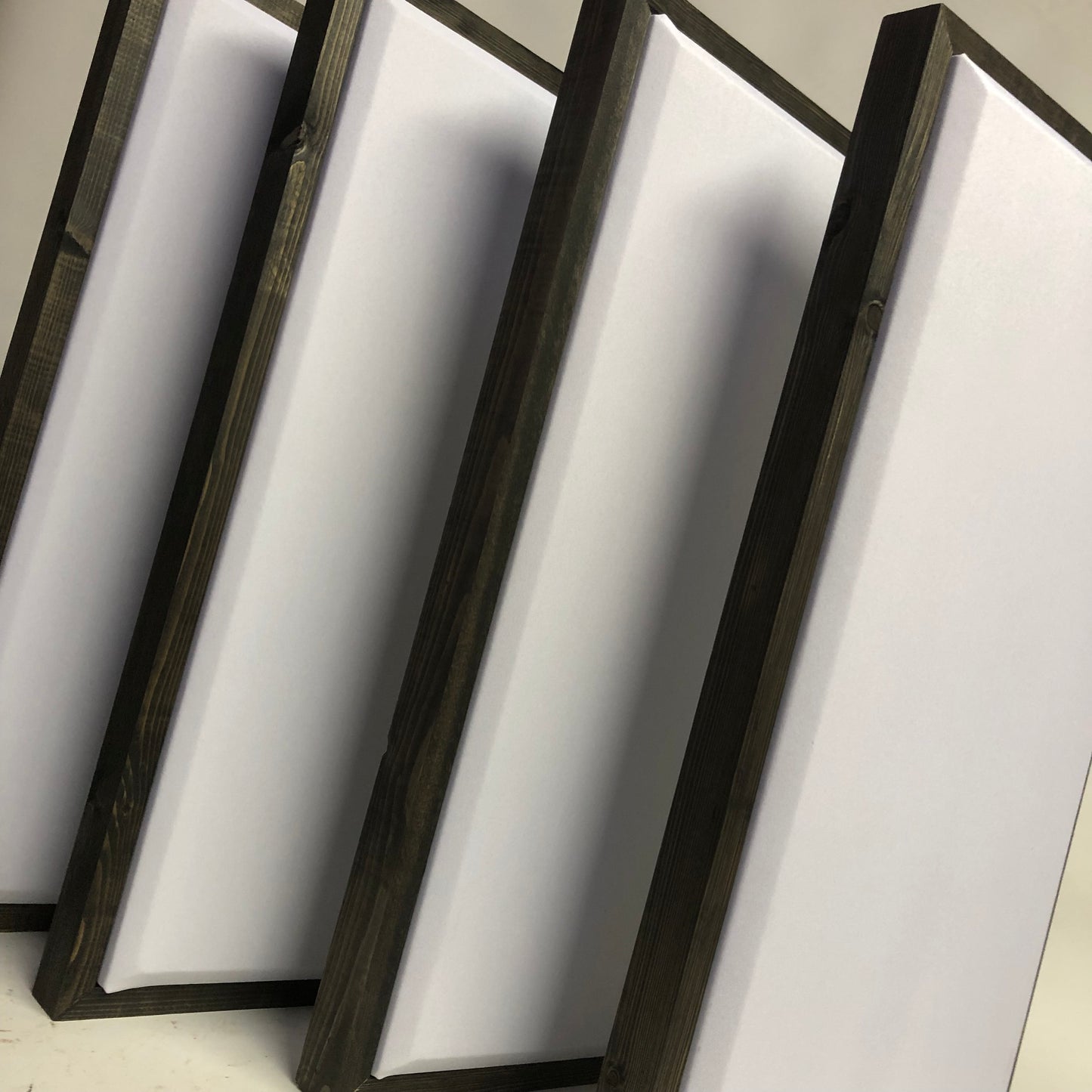 ACOUSTIC PANEL - WHITE & BLACK WOOD FRAMED