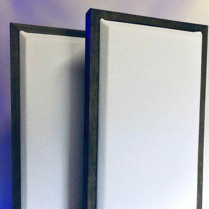 ACOUSTIC PANEL - WHITE & BLACK WOOD FRAMED