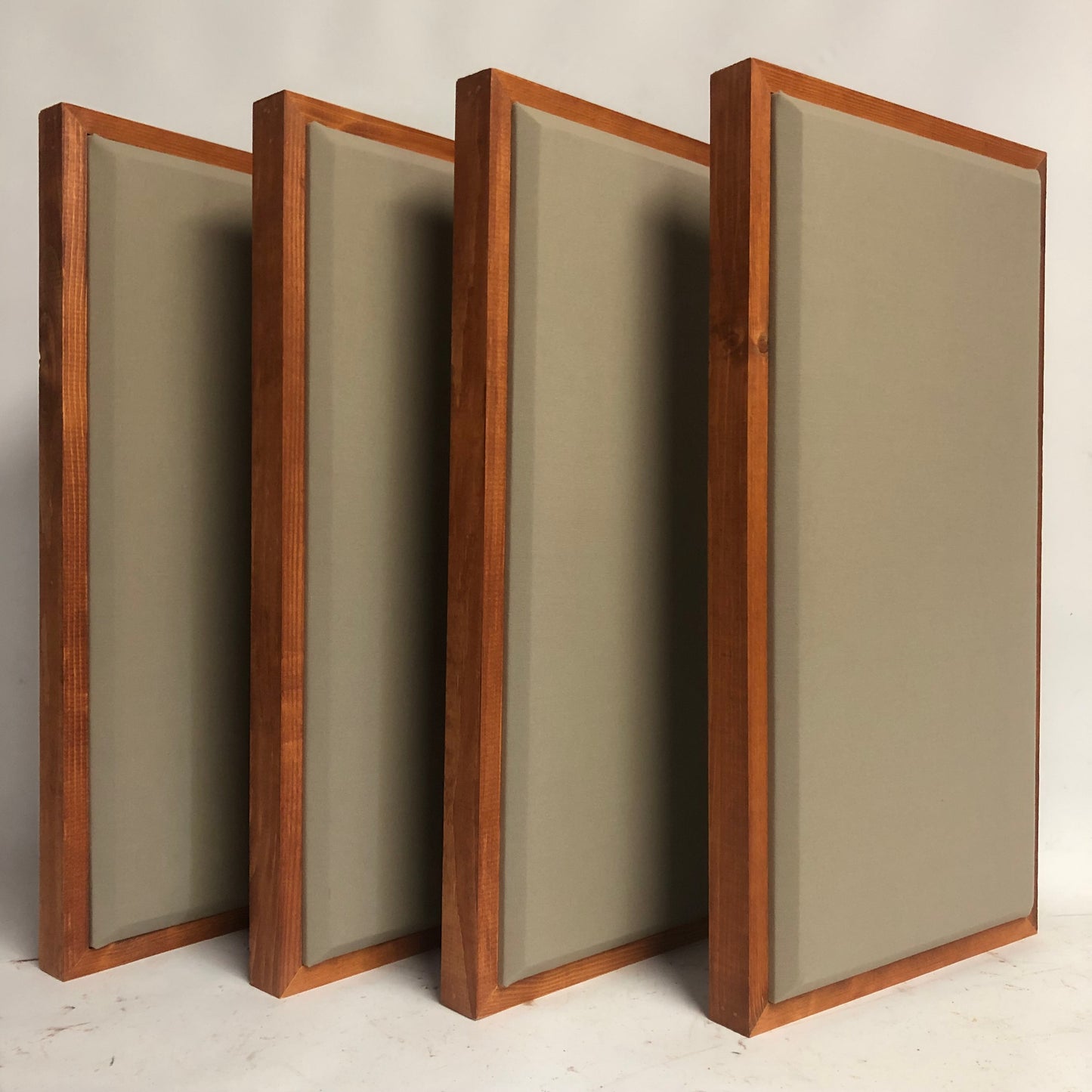 ACOUSTIC PANEL - KHAKI & GUNSTOCK FRAMED